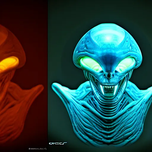 Image similar to alien, ancient, backlight, bioluminescence, by garald brom, fiber optic defocus, highly detailed, sharp focus, artstation