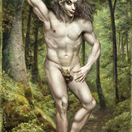 Image similar to satyr in forest