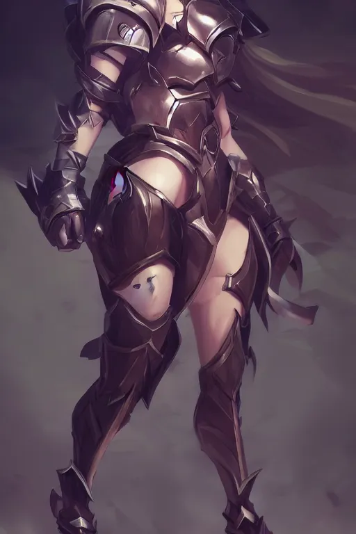 Image similar to pretty armored anime girl in a dynamic pose, SWAT armor, fullbody art, in the style of league of legends, character concept art, by WLOP, trending on artstation