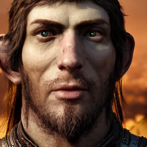 Prompt: hyperrealistic mixed media image of jarl from skyrim, stunning 3 d render inspired art by greg rutkowski and xiang duan and thomas eakes, perfect facial symmetry, flesh texture, realistic, highly detailed attributes and atmosphere, dim volumetric cinematic lighting, 8 k octane detailed render, post - processing, masterpiece,