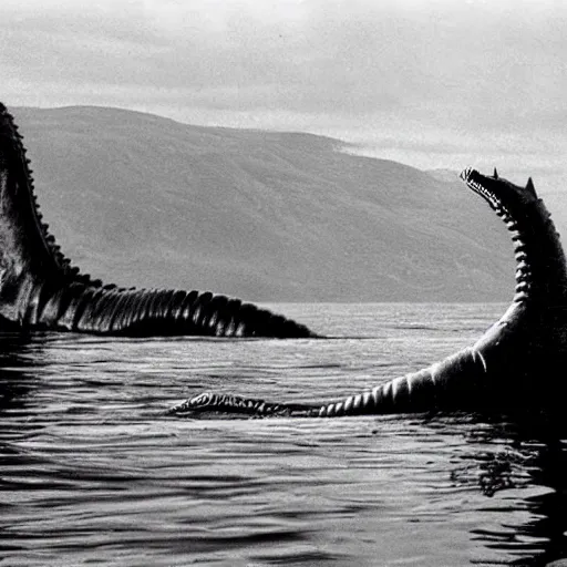 Prompt: lochness monster sighting