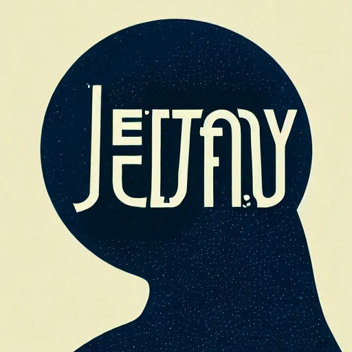 Image similar to Logo that says “Jeffrey”, by Victo Ngai, Kilian Eng and Jake Parker, simple white background, with “Jeffrey” text, winning-award masterpiece,-W 512