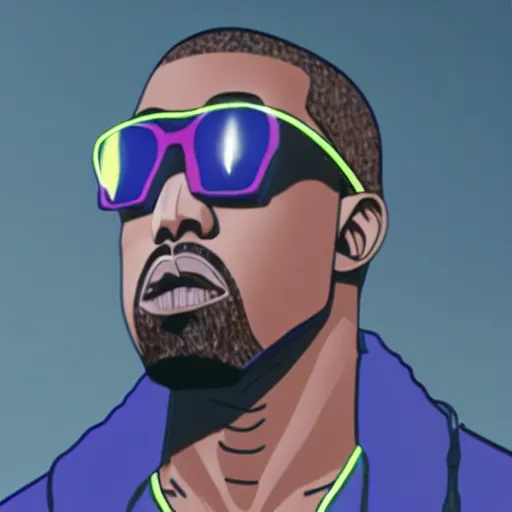 Image similar to a realistic render of Kanye West in Neon Genesis Evangelion, high quality render, 4k, concept art