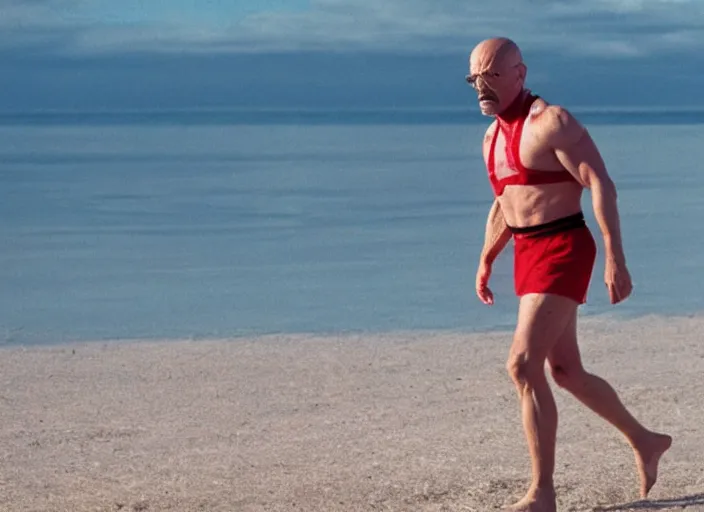 Image similar to film still of walter white as mitch buchannon baywatch movie 2 0 1 7, 8 k