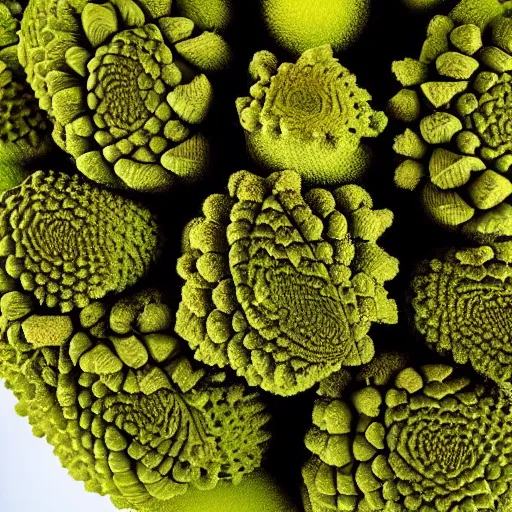 Image similar to romanesco brocoli balenciaga sneakers, arcimboldo, close up, highly detailed, dramatic intense lighting, deep shadows, wet, foggy