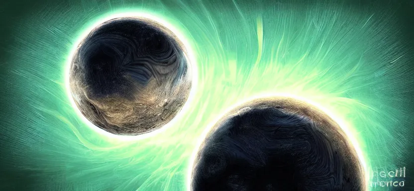 Image similar to 2 0 - sided planet, digital art, extreme detail