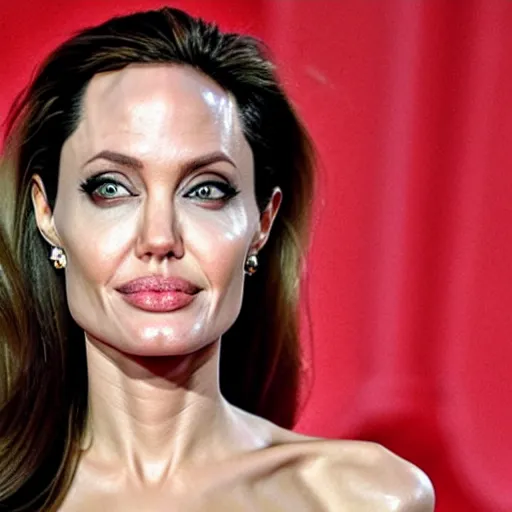 Prompt: angelina jolie as an orange