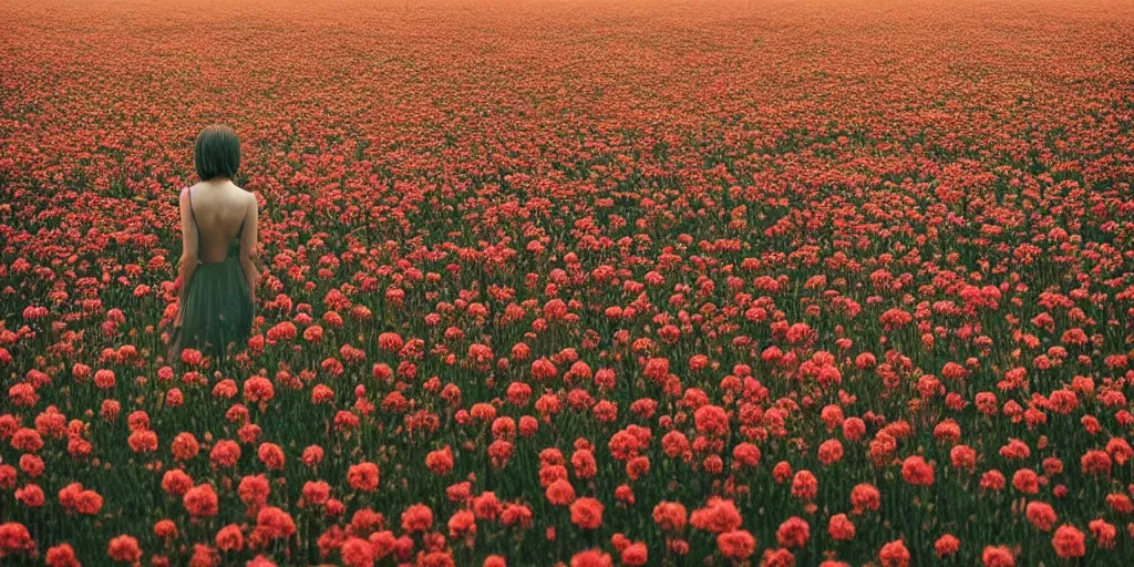 Prompt: a flower field by philip slotte and elizabeth gadd, intricate, elegant, highly detailed, photography, artstation, sharp focus, hyperrealism, photorealism, volumetric lighting