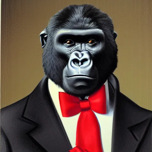 Another Gorilla Wearing a Tie