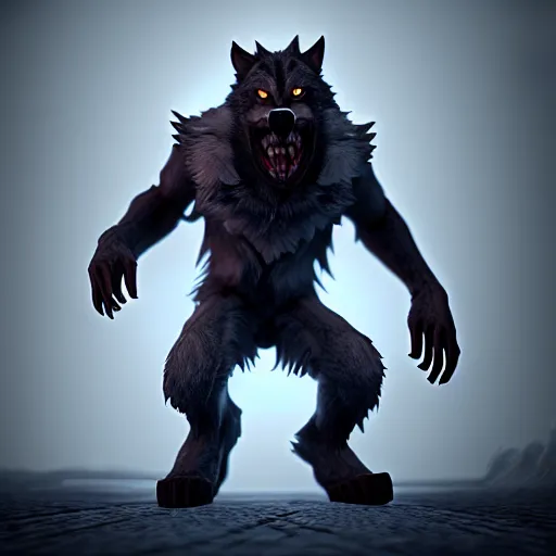 Image similar to cute werewolf from van helsing unreal engine hyperreallistic render 8k character concept art masterpiece