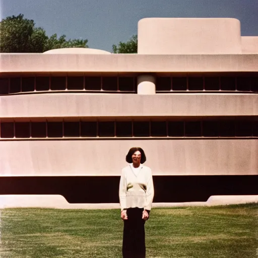 Image similar to a 3 5 mm stills portrait taken by architect frank lloyd wright