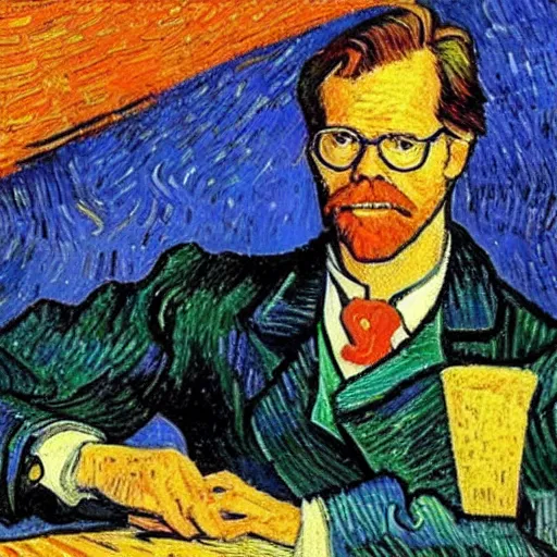 Image similar to edwin rutte in the style of vincent van gogh