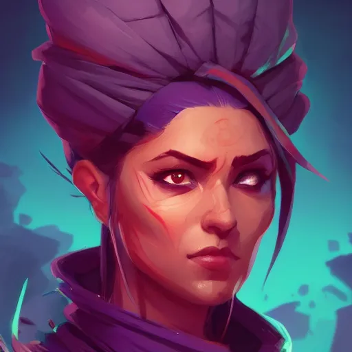 Image similar to handsome rogue portrait, maya ali mage, gloomhaven, dynamic lighting, gaudy colors, octane render aesthetic, matte painting concept art, official fanart behance hd artstation by jesper ejsing, by rhads and makoto shinkai and lois van baarle and ilya kuvshinov and rossdraws