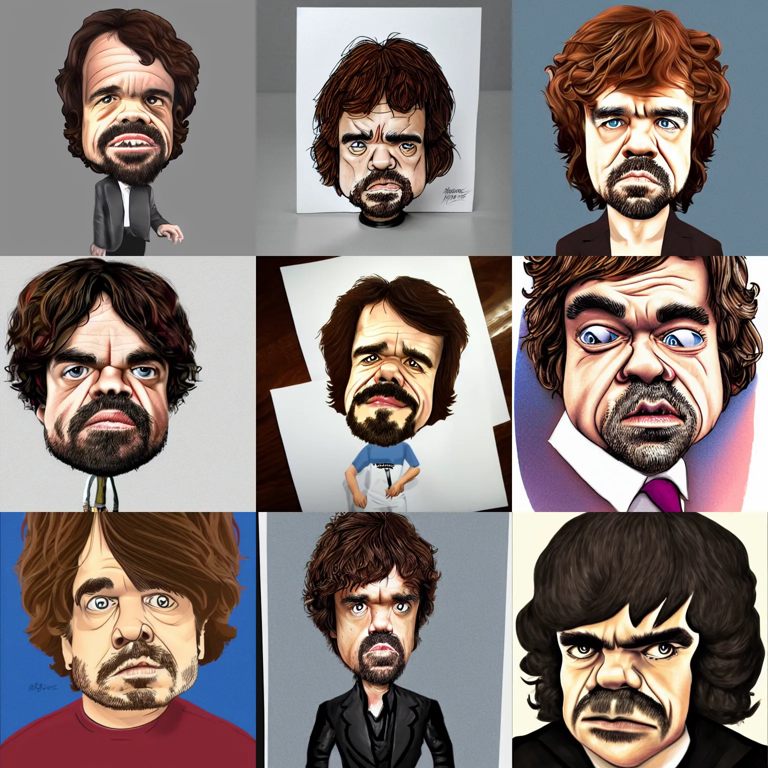 Prompt: peter dinklage caricature