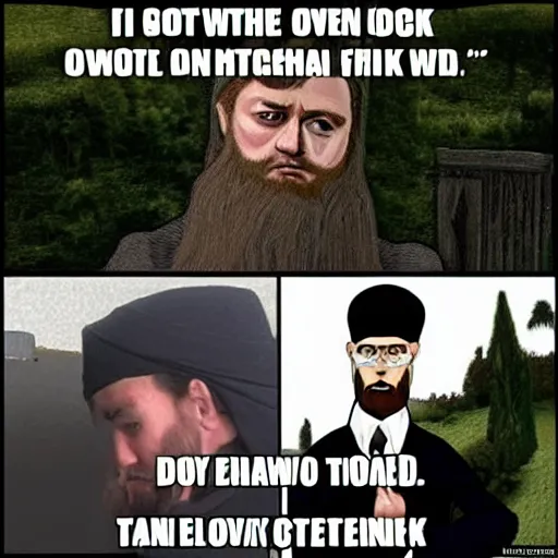 Image similar to orthodox wojak meme