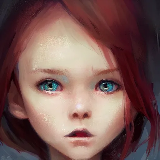 Image similar to a tiny girl with short red hair wearing a hoodie, digital art, cute face, very beautiful face, pretty face, very detailed eyes, full body illustration, 8 k resolution, soft painting, by greg rutkowski, wlop, rossdraws,