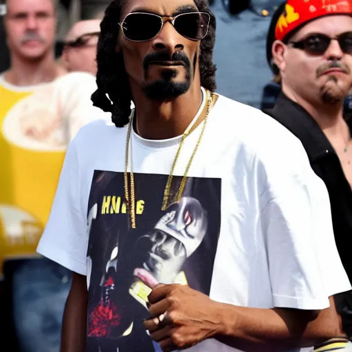 Prompt: angry snoop dogg kicked out of burger king