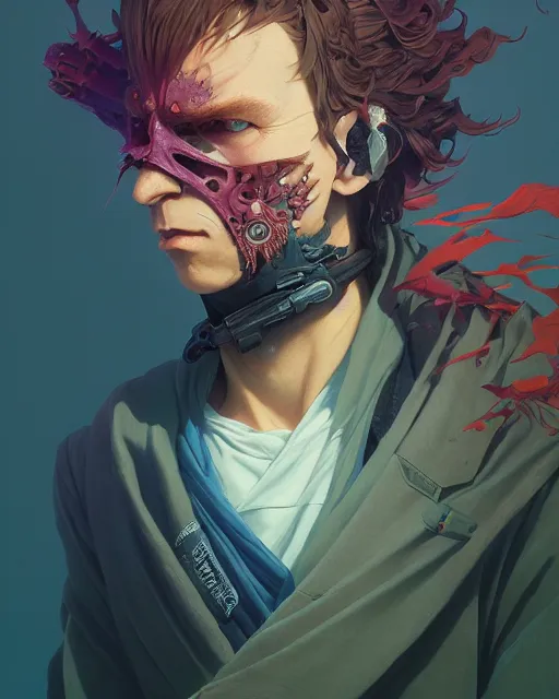 Prompt: highly detailed surreal vfx portrait of a nowpunk ninja, stephen bliss, unreal engine, greg rutkowski, loish, rhads, beeple, makoto shinkai and lois van baarle, ilya kuvshinov, rossdraws, tom bagshaw, alphonse mucha, global illumination, detailed and intricate environment