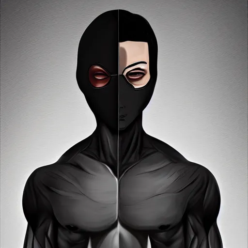 Prompt: an edgy teen assassin, male, muscular, slim build, intricate, elegant, highly detailed, digital painting