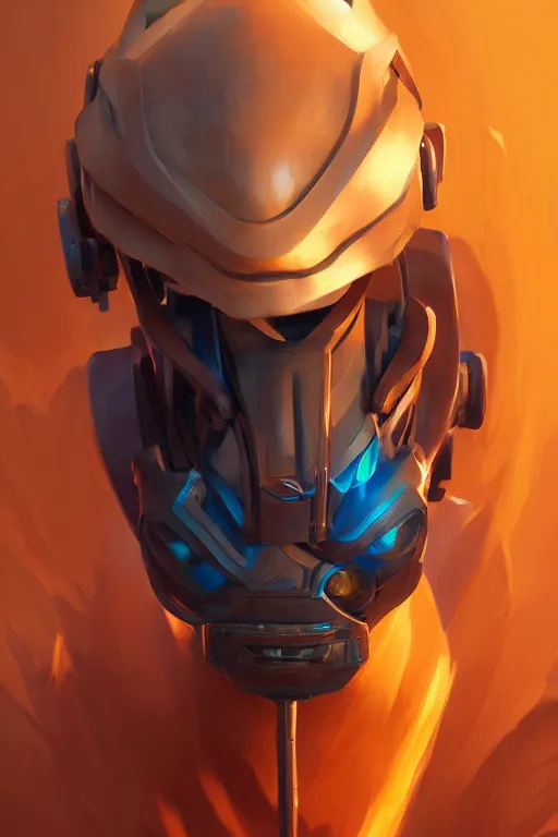 Image similar to epic mask helmet robot ninja portrait stylized as fornite style game design fanart by concept artist gervasio canda, behance hd by jesper ejsing, by rhads, makoto shinkai and lois van baarle, ilya kuvshinov, rossdraws global illumination radiating a glowing aura global illumination ray tracing hdr render in unreal engine 5