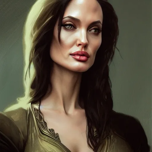 Image similar to living chess piece, angelina jolie and yule brenner, intricate, elegant, highly detailed, digital painting, artstation, concept art, smooth, sharp focus, illustration, art by artgerm and greg rutkowski and alphonse mucha and william - adolphe bouguereau