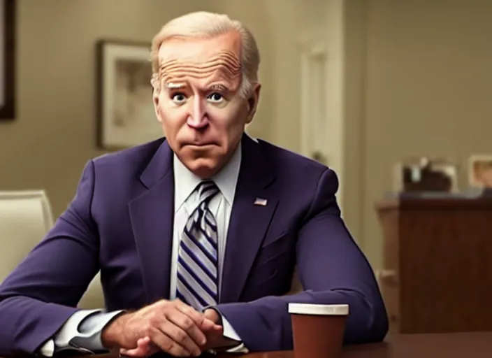Image similar to film still of joe biden as saul goodman in breaking bad tv show, 8 k