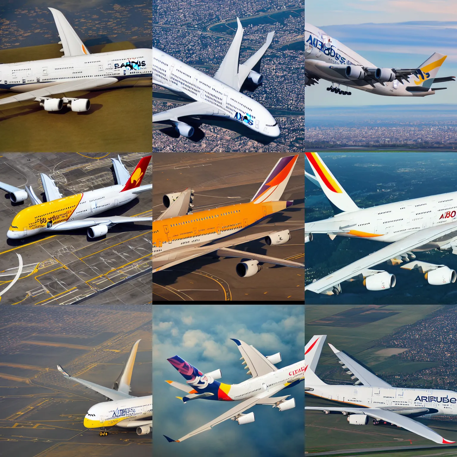 Image similar to Airbus a380 made of cheese, high quality aviation photograph, award winning