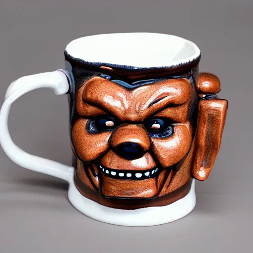 Image similar to ceramic mug in the shape of freddy fazbear