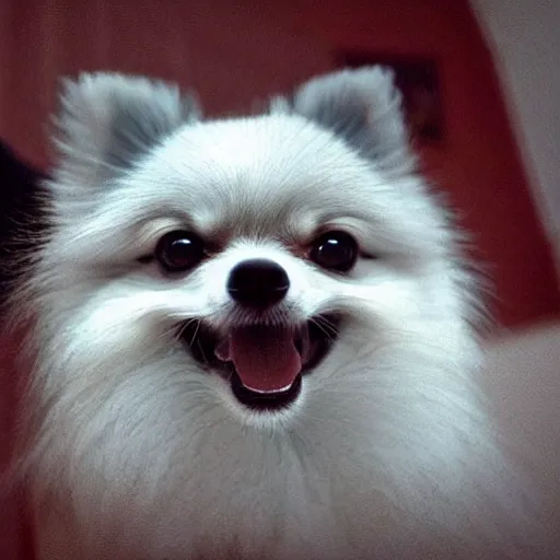 Image similar to Great Pomeranian, photorealistic, photography, wife angle