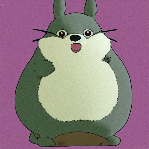 Image similar to a corgi totoro from an anime by studio ghibli, hayao miyazaki