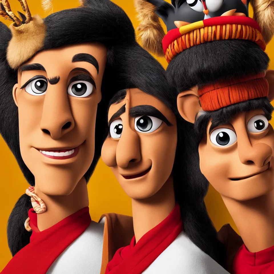 Image similar to Real life Kuzco from The Emperor's New Groove (2000). Professional Studio. Portrait in the style of Martin Schoeller. 4K. Ultra Detailed. Close-up. Low Light.
