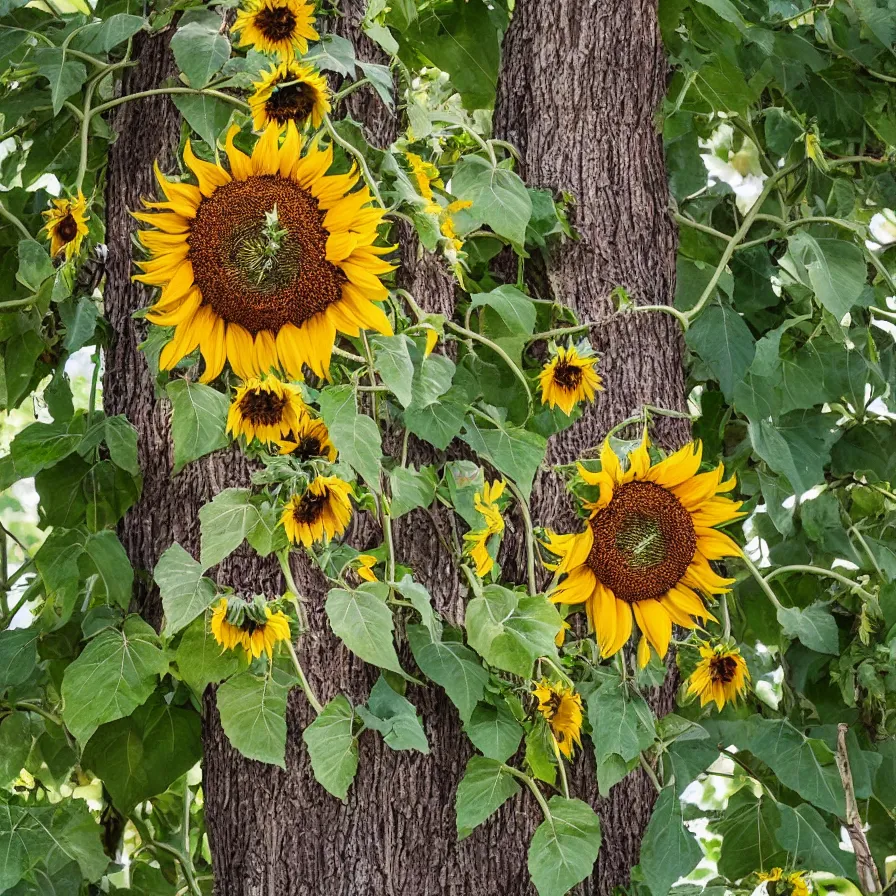 Prompt: Sunflower + Dreamcatcher + Treehouse