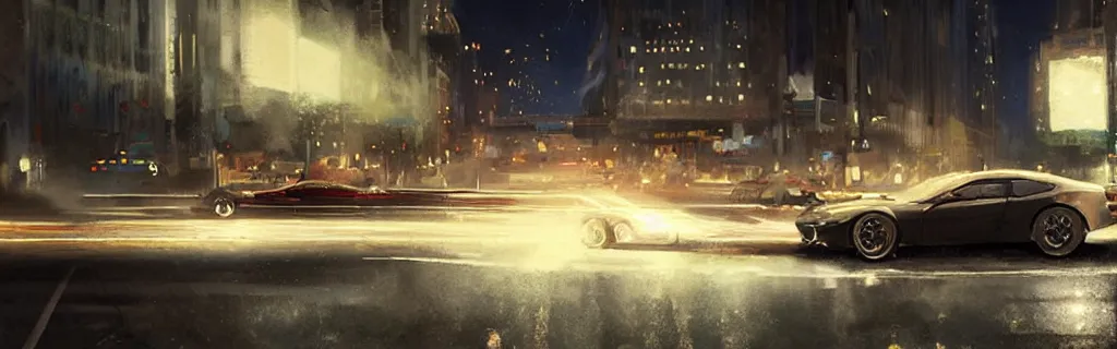 Prompt: a highspeed traffic collision in a street at night. epic cinematic hyperrealism masterpiece. realistic poster with shaded lighting by craig mallismo, artgerm, jeremy lipkin and michael garmash, unreal engine, radiant light, detailed and complex environment, digital art, art station trends, detailed, lens flare, motion blur