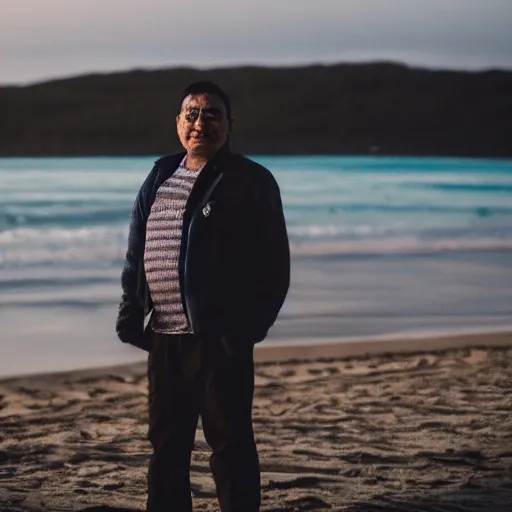 Prompt: a portrait of penelepe cruz in a beach, sigma 8 5 mm f / 1. 4