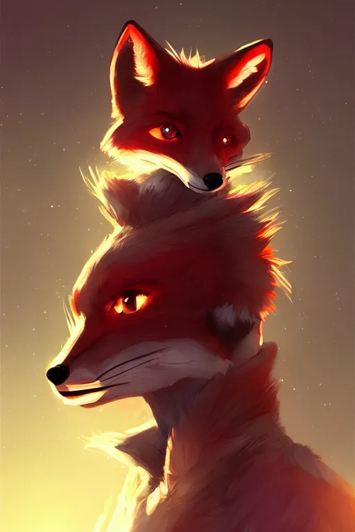 Image similar to a fox fursona, trending on artstation, by kawacy, furry art, digital art, cyberpunk, high quality, backlighting