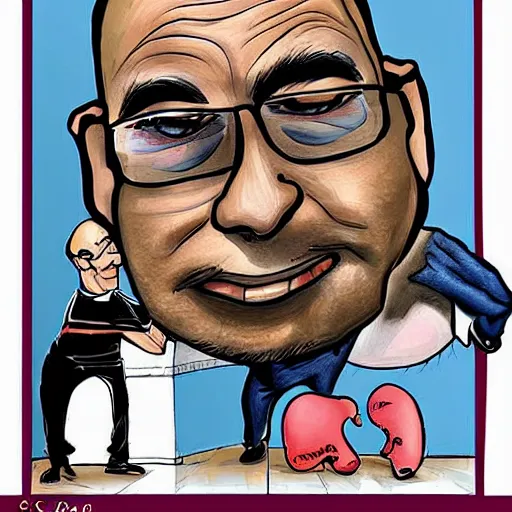 Prompt: jo soares caricature