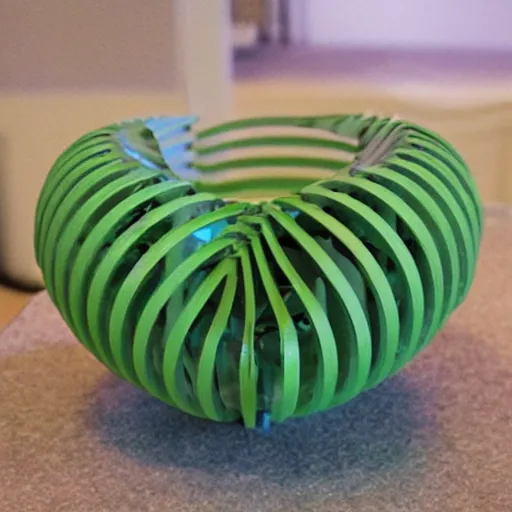 Prompt: 3d printed planter, parametric design