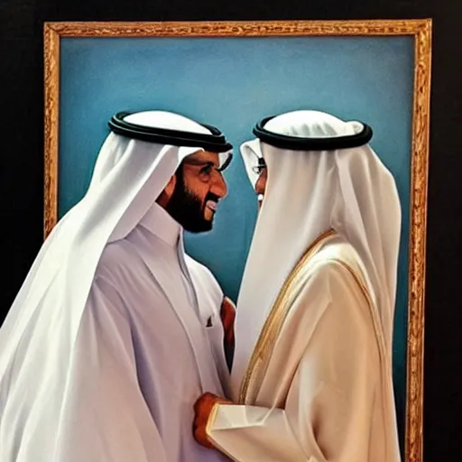 Image similar to steventheartist on instagram art of a saudi wedding