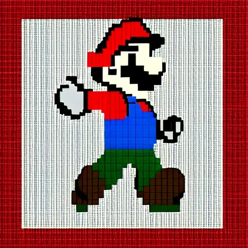 Image similar to super mario pixel art