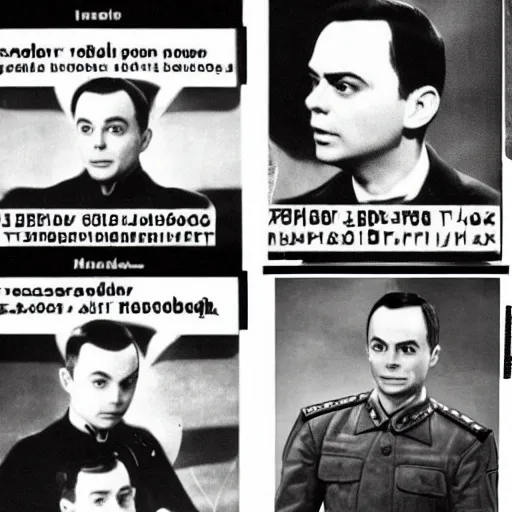 Image similar to sheldon cooper russian millitary propoganda