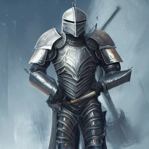 Image similar to a full armored knight, art by charlie bowater