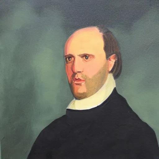 Prompt: a portrait painting of clement lovejoy - n 1