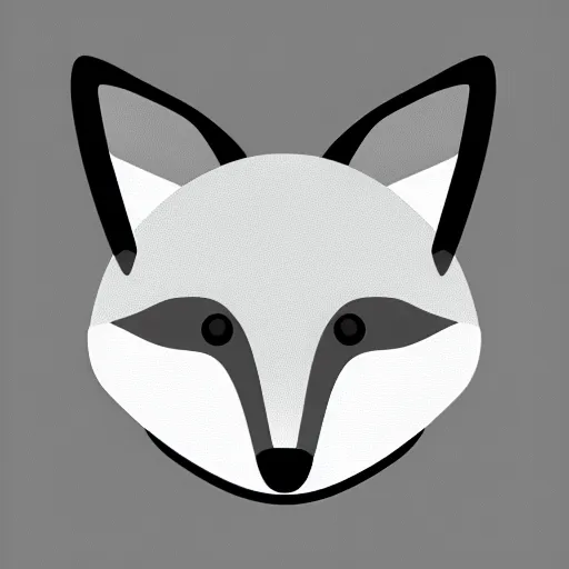 Image similar to an abstract, simplified icon depicting a fox's head, eyes open, white background, elegant, award-winning, clever, render, blender, 3d, high quality, app, ios