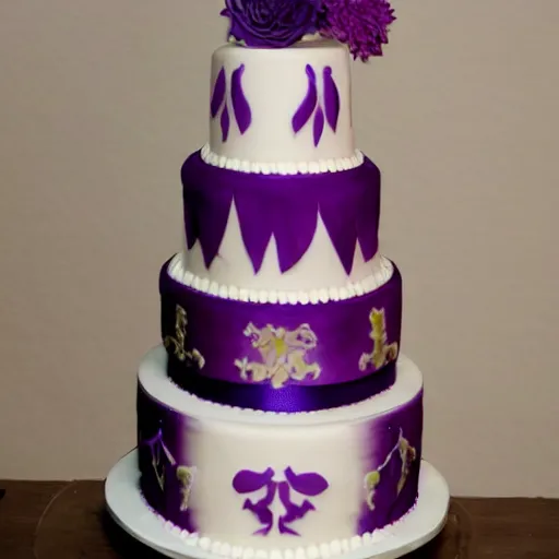 Image similar to purple wedding cake inspired by tangled