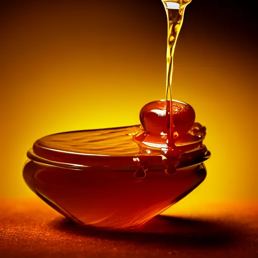 Image similar to honey dipper!!, dripping nectar from the gods, onto the planet earth!!, coating it in honey, highly detailed, dynamic shadows, 4 k, wallpaper, professional photo, caustics