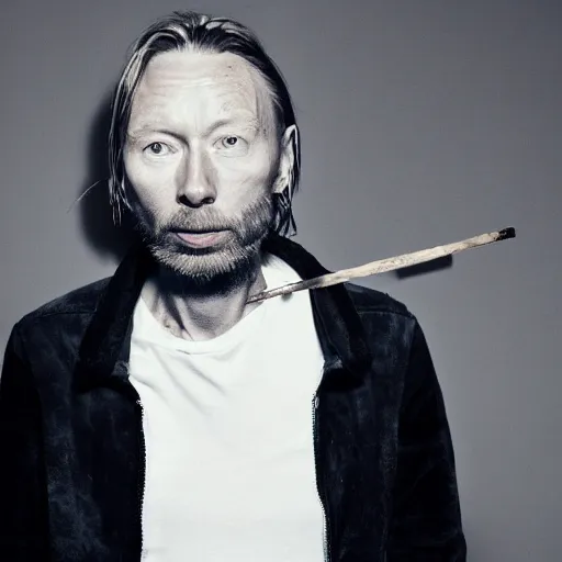 Old Aged Thom Yorke, Radiohead Singer Thom Yorke, | Stable Diffusion