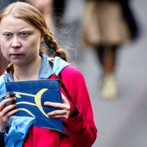 Prompt: greta thunberg is mad