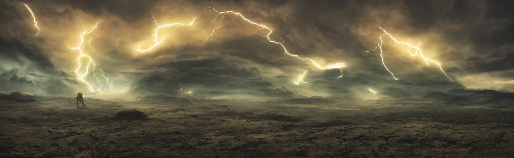 Prompt: retro sci-fi alien landscape, cinematic, cinematic lightning, concept art, photography composition, f16