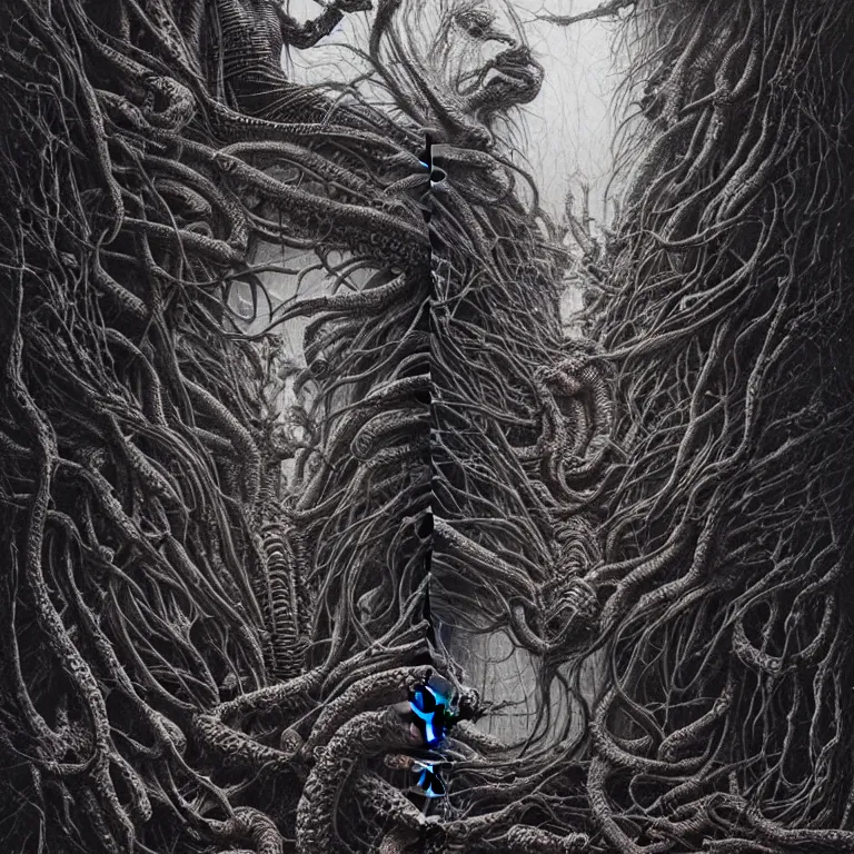 Image similar to Collapsing dreams abstract painting by Dan Hillier and H. R. Giger and Greg Rutkowski, intricate, highly detailed, trending on artstation, artstationHD, artstationHQ, 4k, 8k, sharp, rich vivid colors