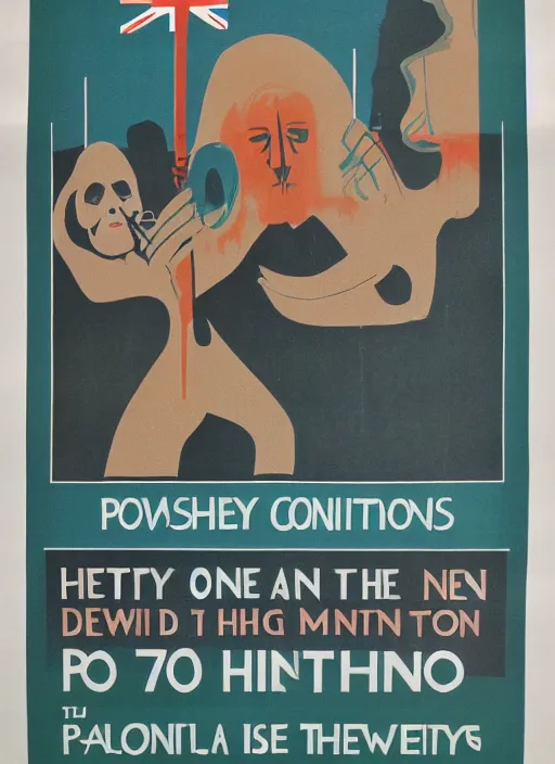 Image similar to 1 9 7 0 s british government public information poster, folk horror, scarfolk, hauntology